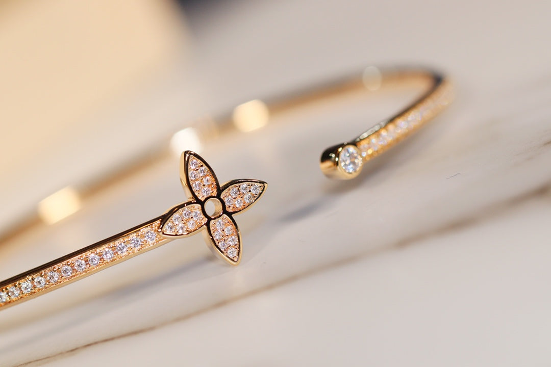 Jewelicorn IDYLLE GOLD OFFENES ARMBAND MIT DIAMANTENBESETZUNG