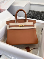 HM Birkin 25 cm Gold Togo Leder Gold Beschläge