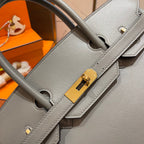 HM BIRKIN 30CM GREY SWIFT LEATHER GOLD HARDWARE