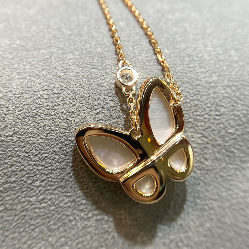 Jewelicorn Schmetterlings-Perlmutt-Diamantkette