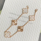 ¡®Jewelicorn¡¯CLOVER BRACELET 5 MOTIF WHITE MOP PINK GOLD