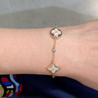 Jewelicorn Armband mit Stern und Sonne, 4 Motive, weiß, rosa, gold 
