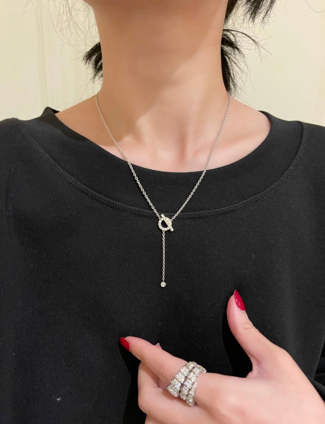 ®Jewelicorn®フィネスシルバーダイヤモンドネックレス