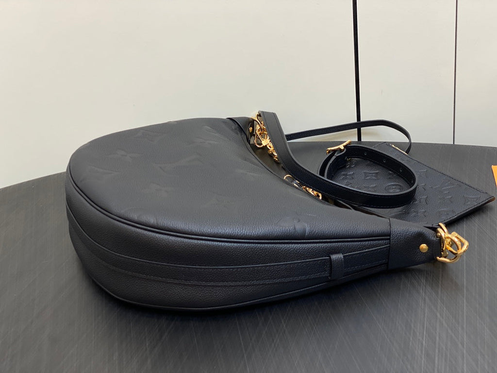 LOOP HOBO 38 SCHWARZ MONOGRAM EMPREINTE LEDER GOLDENE BESCHLÄGE