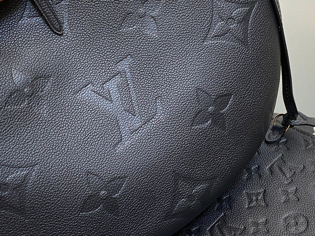 LOOP HOBO 38 SCHWARZ MONOGRAM EMPREINTE LEDER GOLDENE BESCHLÄGE