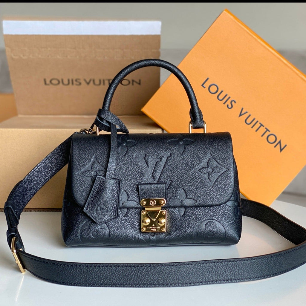 MADELEINE SCHWARZES MONOGRAMM-EMPREINTE-LEDER