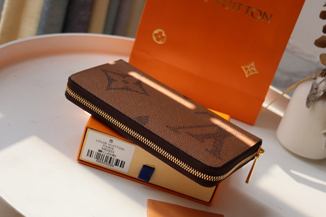 LV LANGE GELDBÖRSE 19CM MONOGRAMM RÜCKSEITE AUS LEINWAND