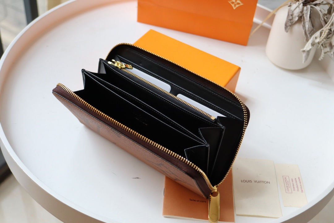 LV LANGE GELDBÖRSE 19CM MONOGRAMM RÜCKSEITE AUS LEINWAND