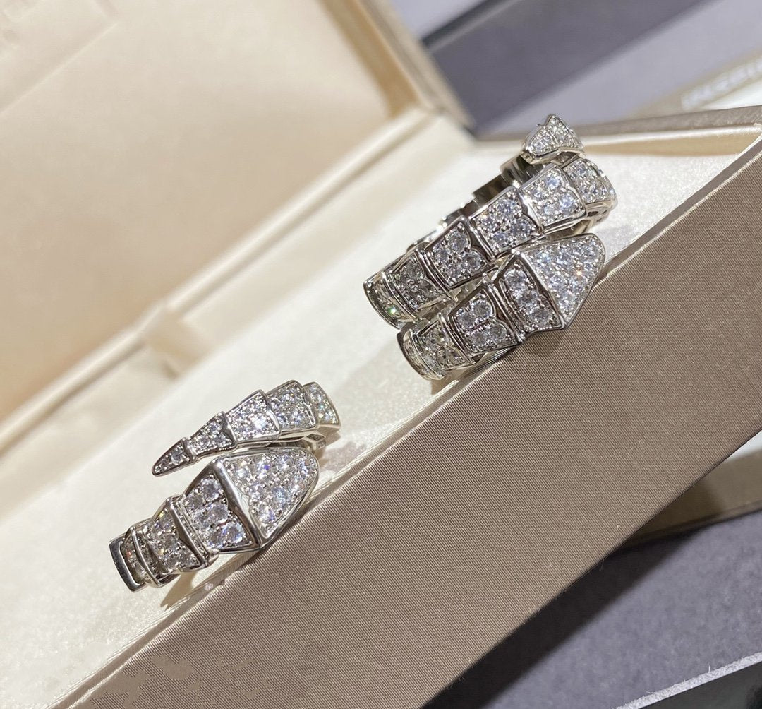 Jewelicorn SERPENTI GROSSER RING SILBER DIAMANTEN-PAVED