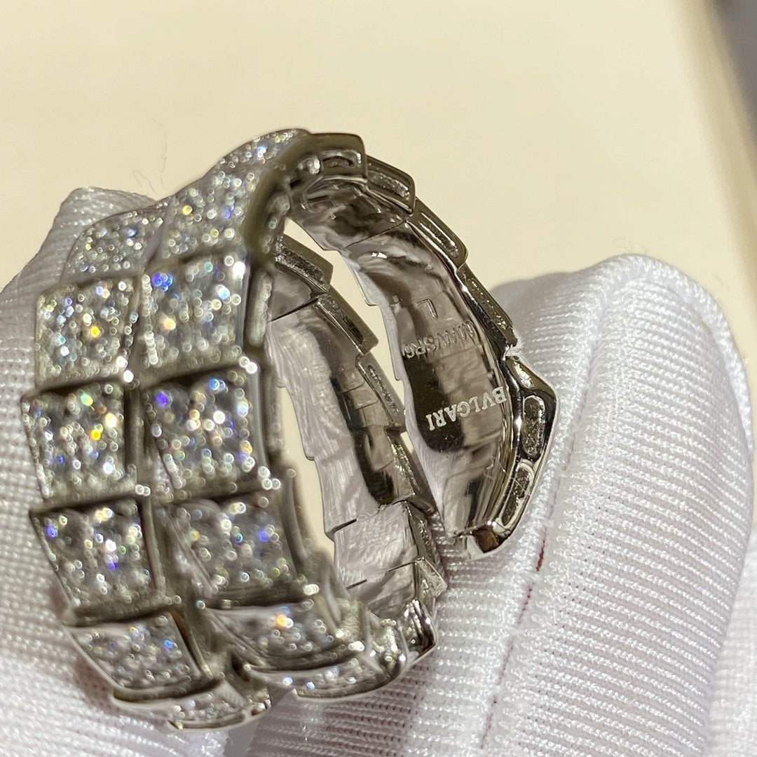 ¡®Jewelicorn¡¯SERPENTI DOPPELRING SILBER DIAMANTENPAVED