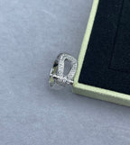 [⭐JeweliWhal]Wide Hoof-Shaped Diamond-Studded Ring