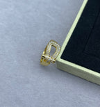 [⭐JeweliWhal]Wide Hoof-Shaped Diamond-Studded Ring