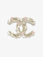 [⭐JeweliWhal]26C Pink-White Enamel Ice Cream Cone Double C Brooch