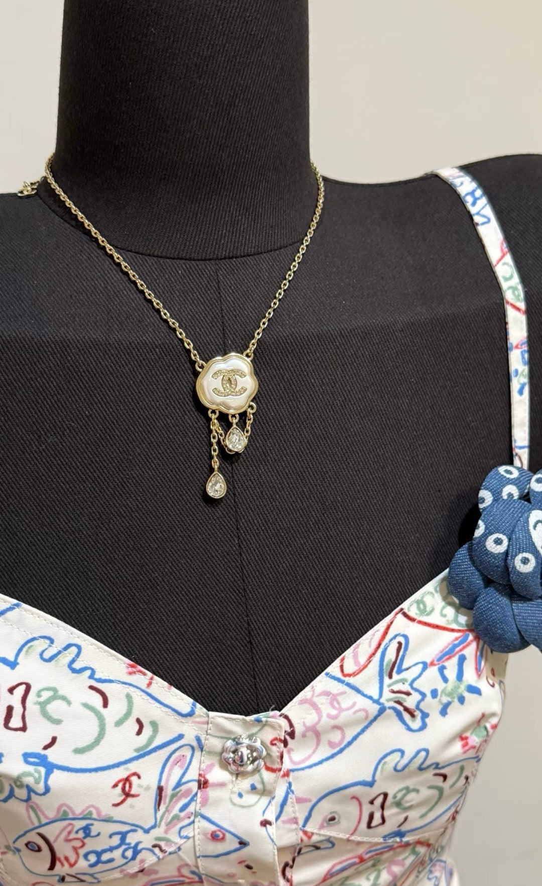 [⭐JeweliWhal]Cloud Pearl Mother-of-Pearl Diamond Chain Pendant Necklace