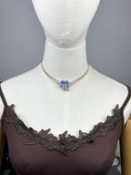 [⭐JeweliWhal]New Blue Floral Double-Layer Necklace