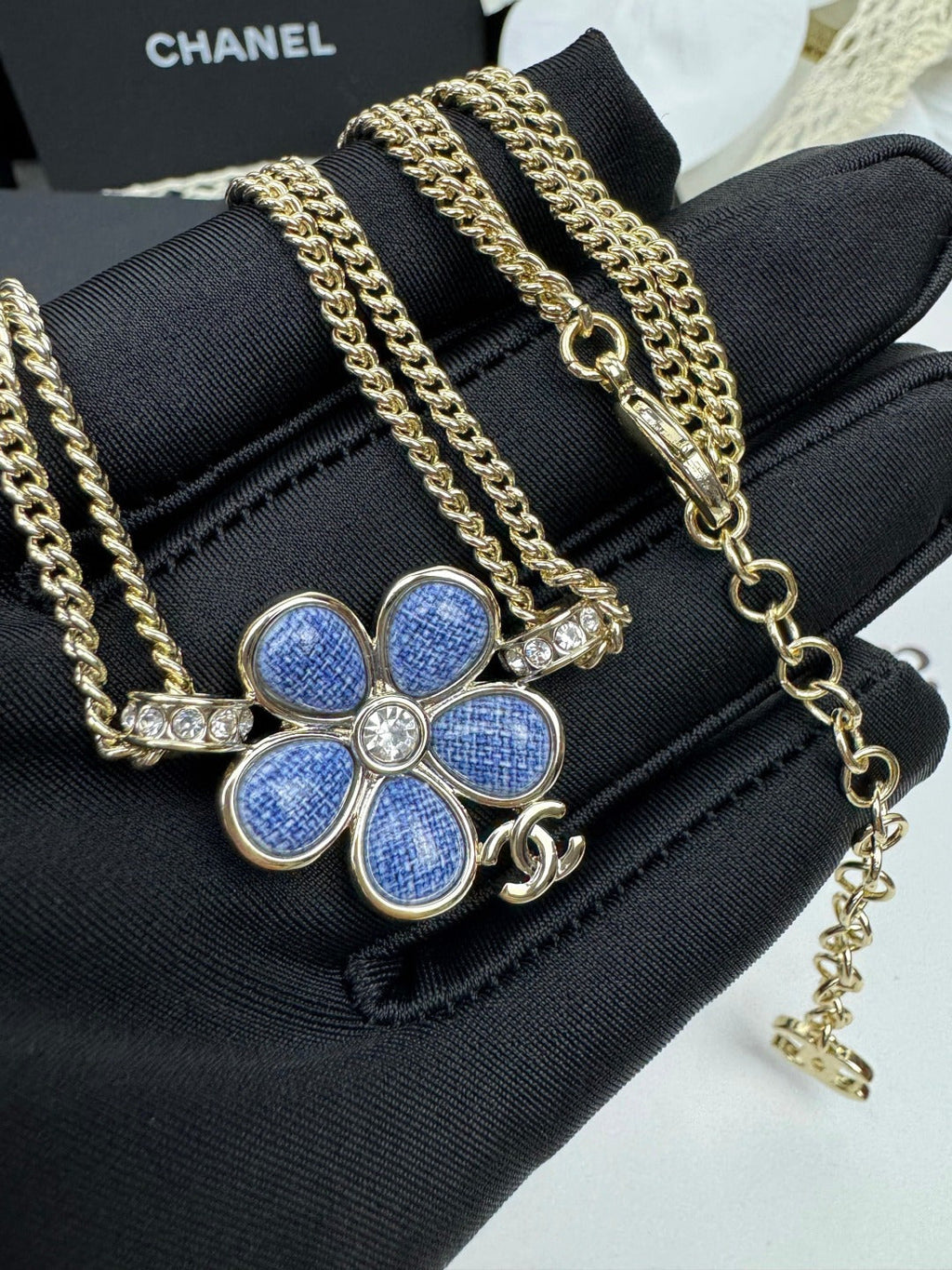 [⭐JeweliWhal]New Blue Floral Double-Layer Necklace