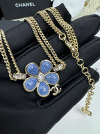 [⭐JeweliWhal]New Blue Floral Double-Layer Necklace