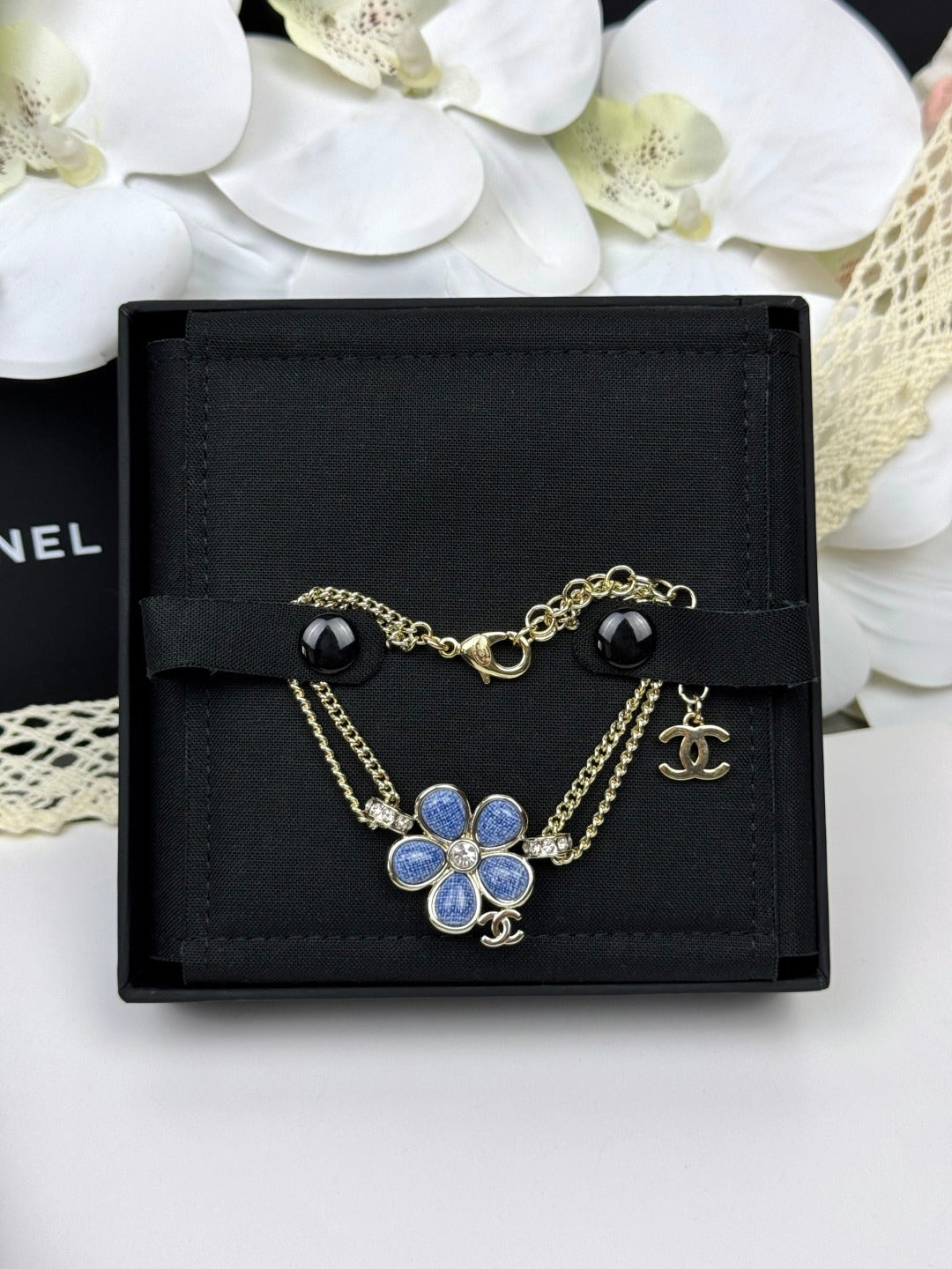[⭐JeweliWhal]VOLTE New Blue Floral Double-Layer Bracelet