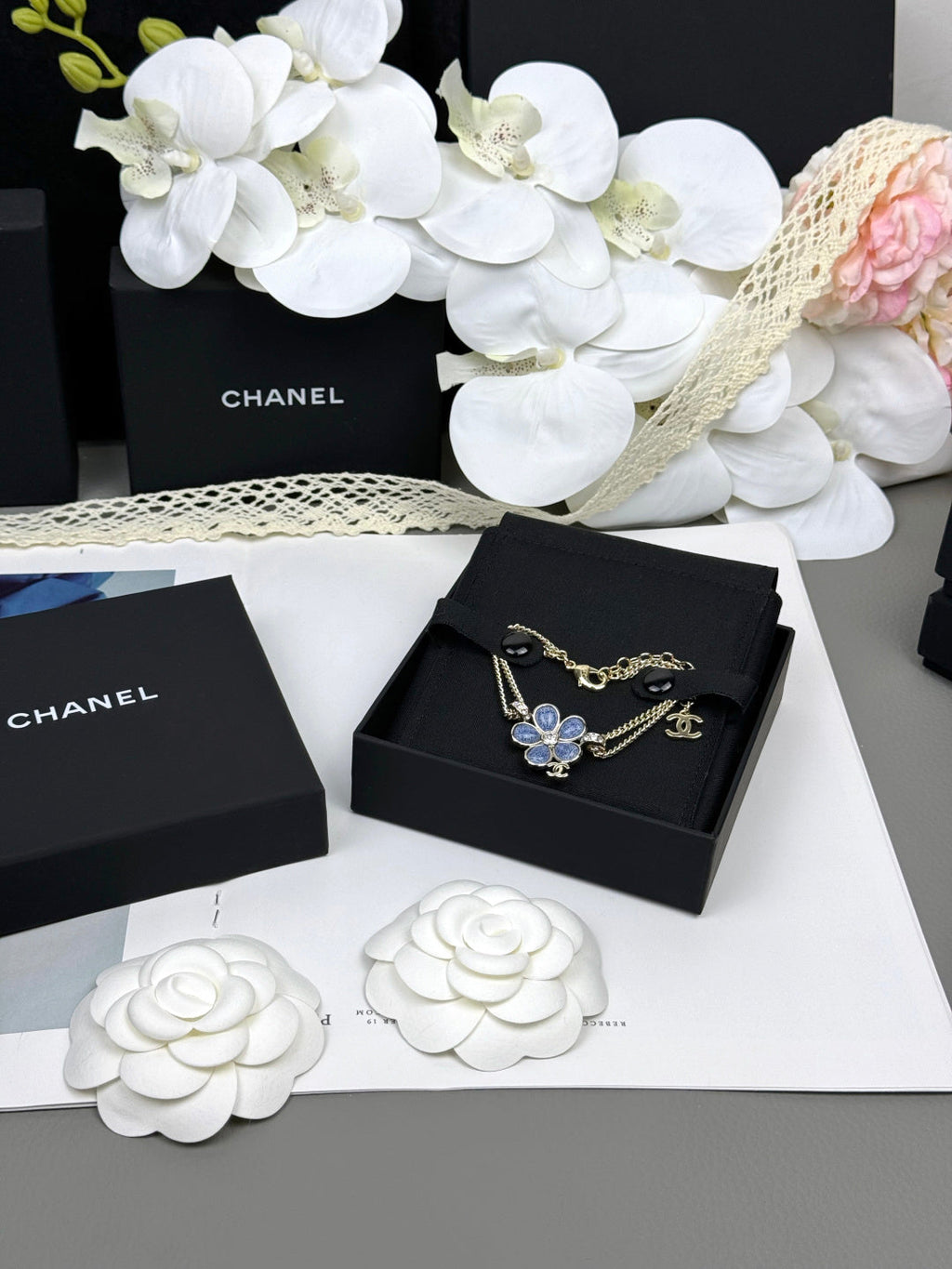 [⭐JeweliWhal]VOLTE New Blue Floral Double-Layer Bracelet