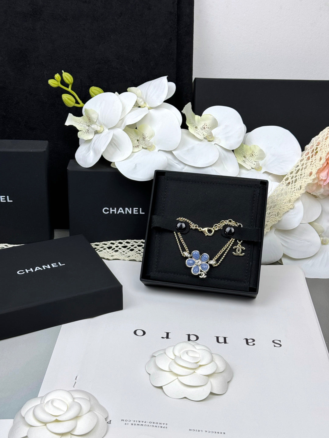 [⭐JeweliWhal]VOLTE New Blue Floral Double-Layer Bracelet