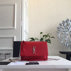 SUNSET 22 HANDBAG IN CHERRY RED CALFSKIN