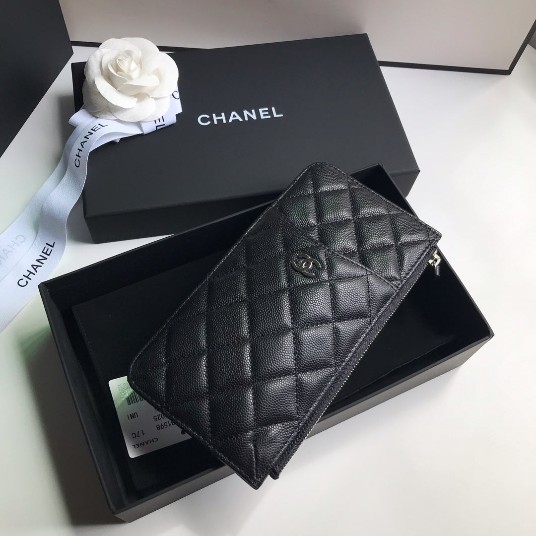 CC Handytasche 19,5" Schwarzes genarbtes Kalbsleder Icon