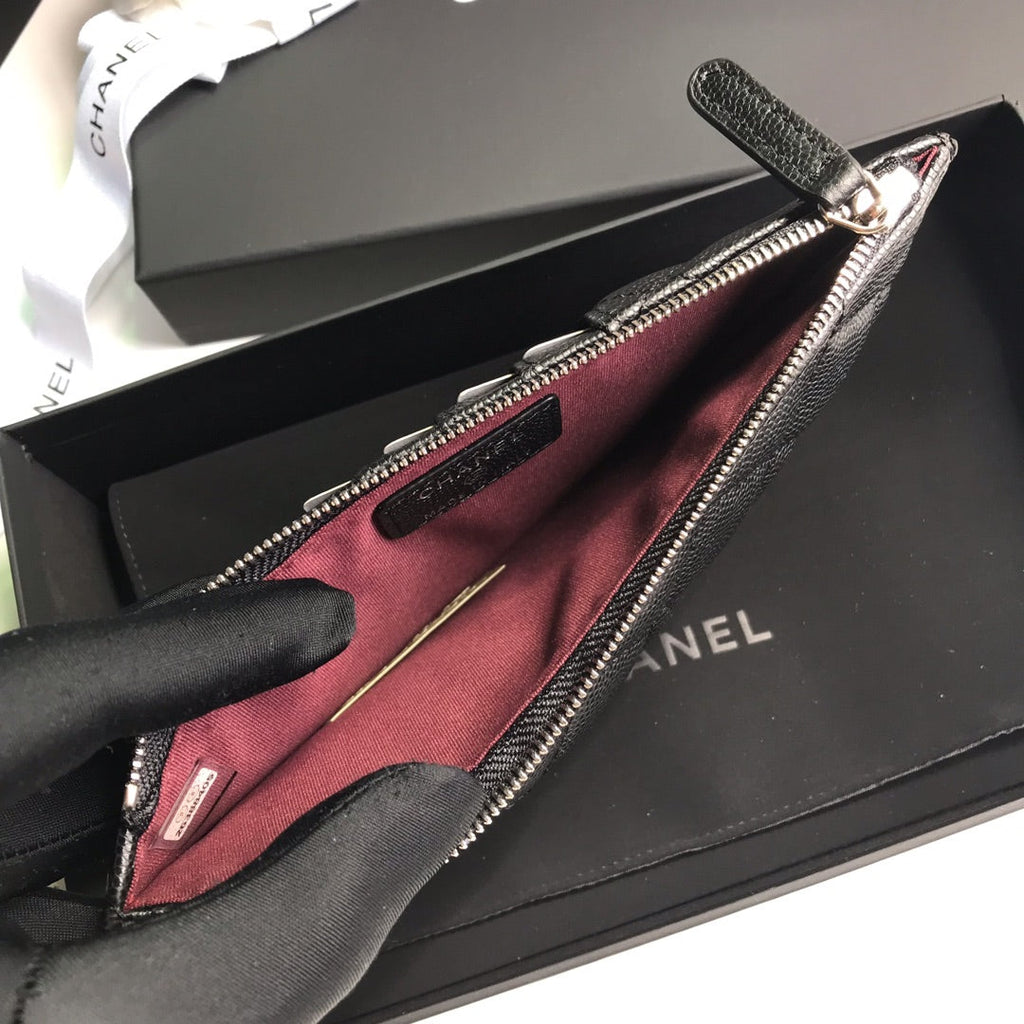 CC Handytasche 19,5" Schwarzes genarbtes Kalbsleder Icon