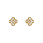 Jewelicorn Kleeblatt-Ohrringe, mittelgroß, mit Diamanten besetzt