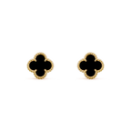 Jewelicorn CLOVER MINI 9,5MM SCHWARZE MOP-OHRRINGE