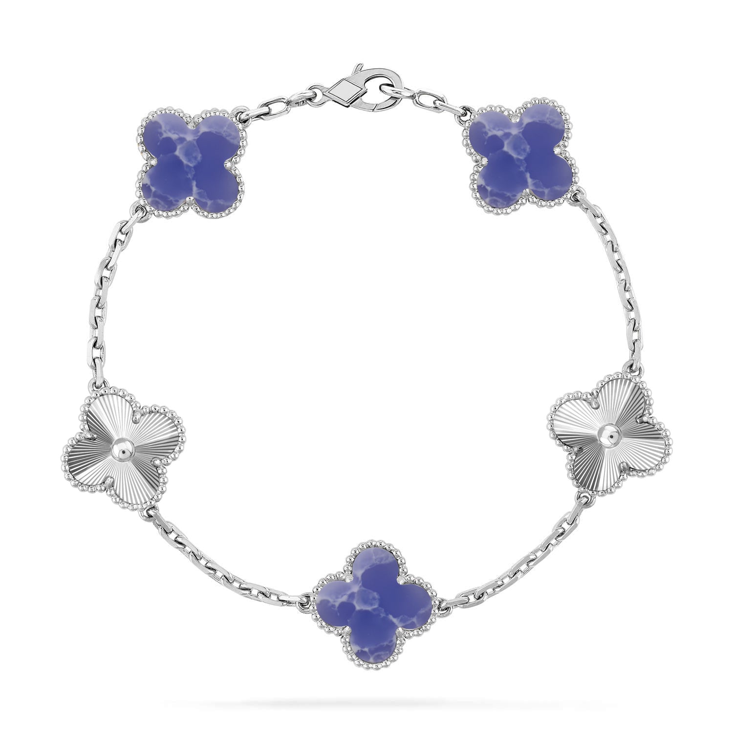 [⭐JeweliWhal]CLOVER 5 MOTIF BLUE VEINS BRACELET COLLECTION