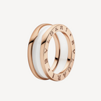 Jewelicorn ZERO 1 Zweiband-Schlaufen und weißer Keramik-Spiralring in Roségold