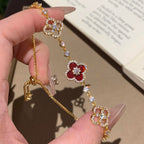 ¡®Jewelicorn¡¯CLOVER 5 MOTIF PINK BLUE RED WHITE BRACELET