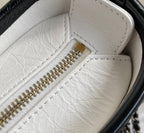 CC GABRIELLE MINI 20 HOBO BAG IN WHITE MIX BLACK CALFSKIN