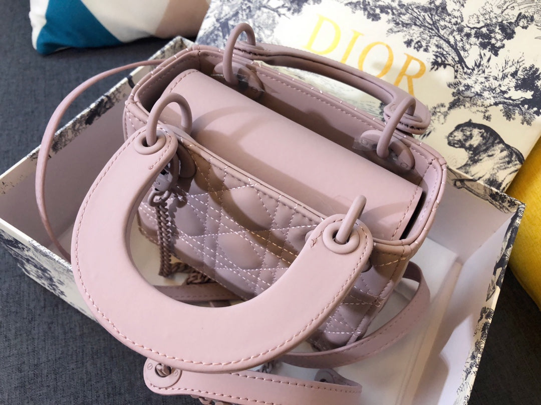 MINI LADY 17 BAG IN LIGHT PINK CALFSKIN