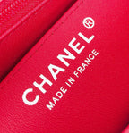 MINI SQUARE FLAP BAG 17CM RED PATENT CALFSKIN SILVER HARDWARE