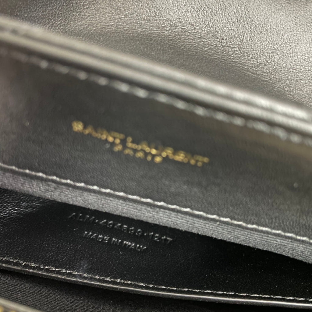 LOULOU SMALL 25 IN BLACK LAMBSKIN GOLD HARDWARE