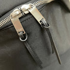 CITY BACKPACK 41 IN BLACK CANVAS, NYLON AND LEATHER