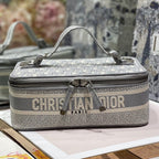 SMALL 24 VANITY CASE IN PALE GRAY MONOGRAM OBLIQUE JACQUARD