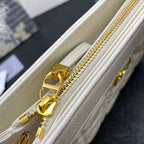 CARO POUCH 19 BAG IN WHITE CALFSKIN