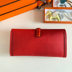 JIGE ELAN 29 CLUTCH IN RUBY RED CALFSKIN WITH APPLE RED LIZARD SKIN (MADE-TO-ODER)