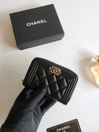 CC BOY ZIP MÜNZGELDBÖRSE 11,5 SCHWARZES KALBSLEDER ICON