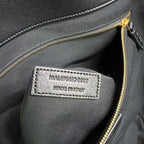 ICARE 58 MAXI SHOPPING BAG IN BLACK LAMBSKIN GOLD-TONE METALLIC