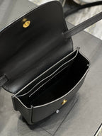 KAIA SMALL 18 HANDBAG IN BLACK CALFSKIN