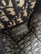 MITTLERE DIORCAMP-TASCHE 28 SCHRÄGE BLAUE STICKEREI