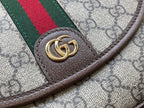GG OPHIDIA SMALL 23 TASCHE IN BEIGE UND EBONY SUPREME CANVAS