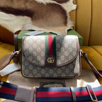 GG OPHIDIA SMALL 23 TASCHE IN BEIGE UND EBONY SUPREME CANVAS