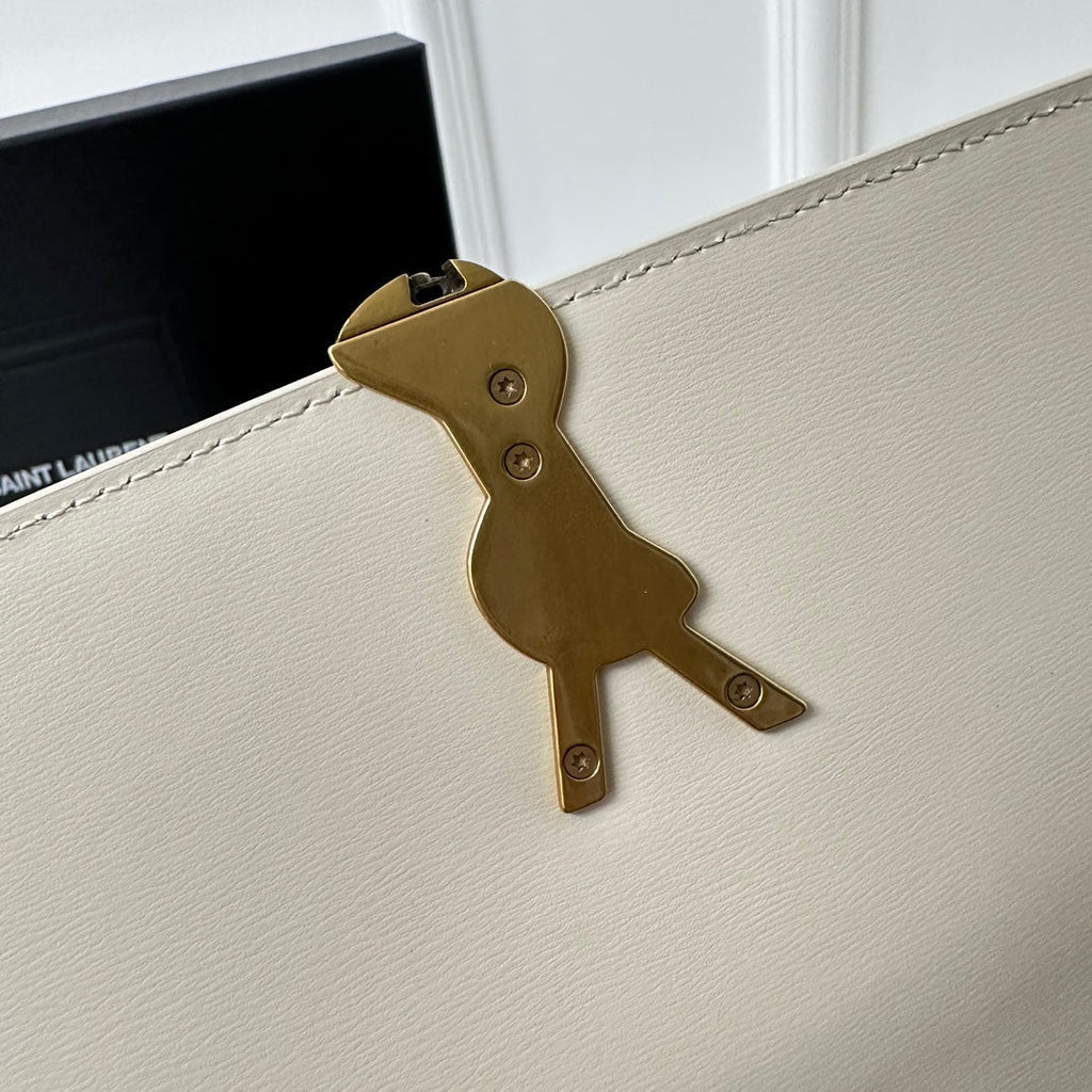 SOLFERINO 23 Satchel in Box, weißes Kalbsleder