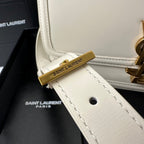 SOLFERINO 23 Satchel in Box, weißes Kalbsleder