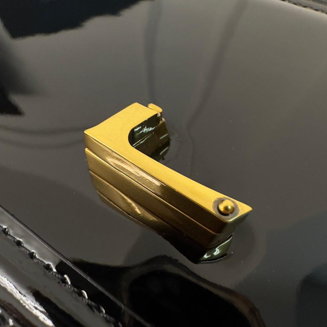 SOLFERINO 23 SATCHEL IN BOX SCHWARZES KALBSLEDER