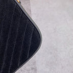 LOU CAMERA BAG 23 IN BLACK SUEDE AND CALFSKIN TRIM